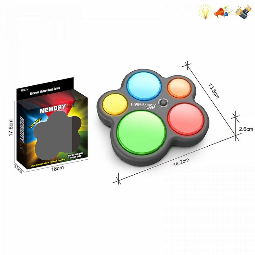 Հիշողության խաղ լույսային և ձայնային էֆեկտներով, էլ-մարտկոցով, 5+1 ստեղնաշար