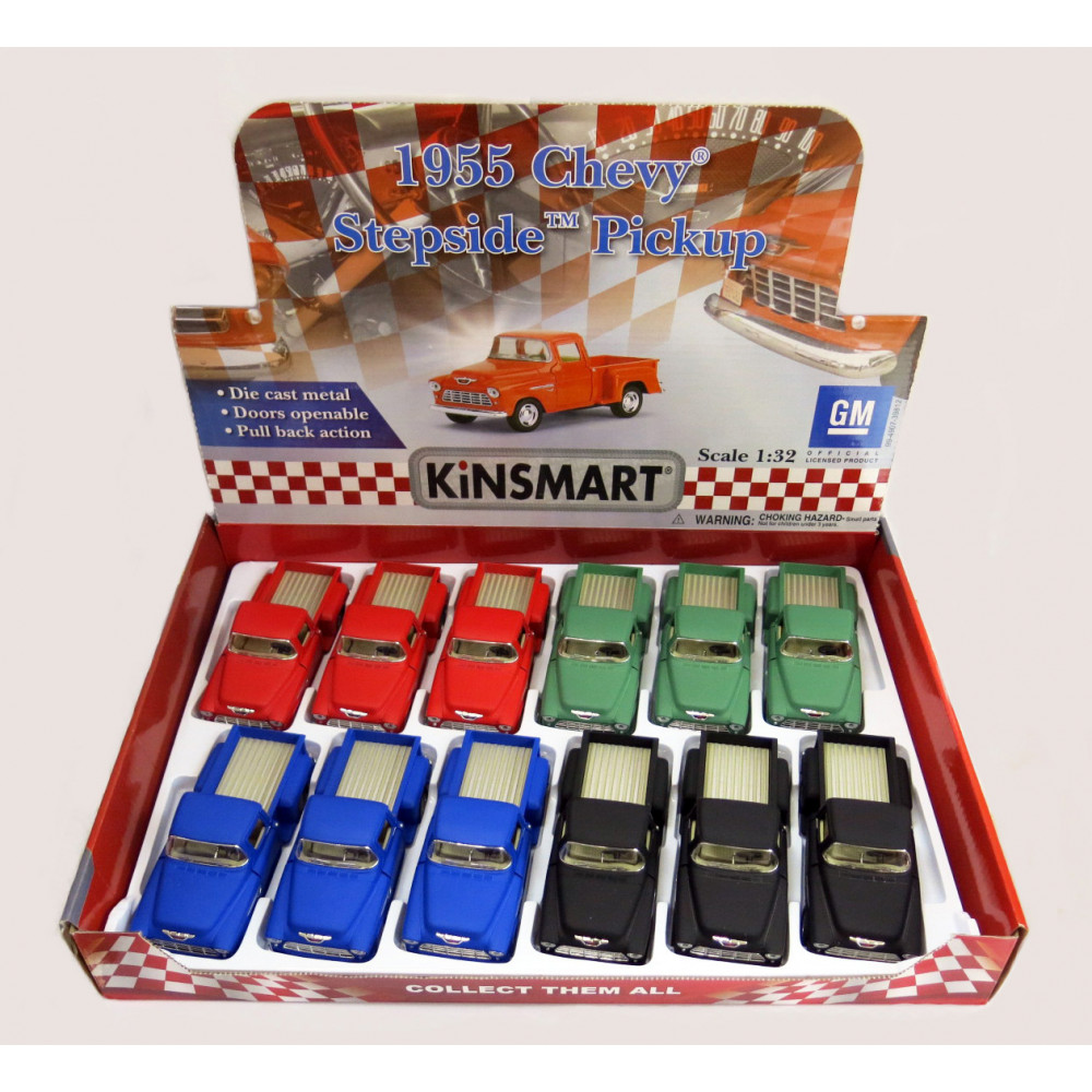 5'' 1955 Chevy Stepside Pick-up (matte Color). 1dd