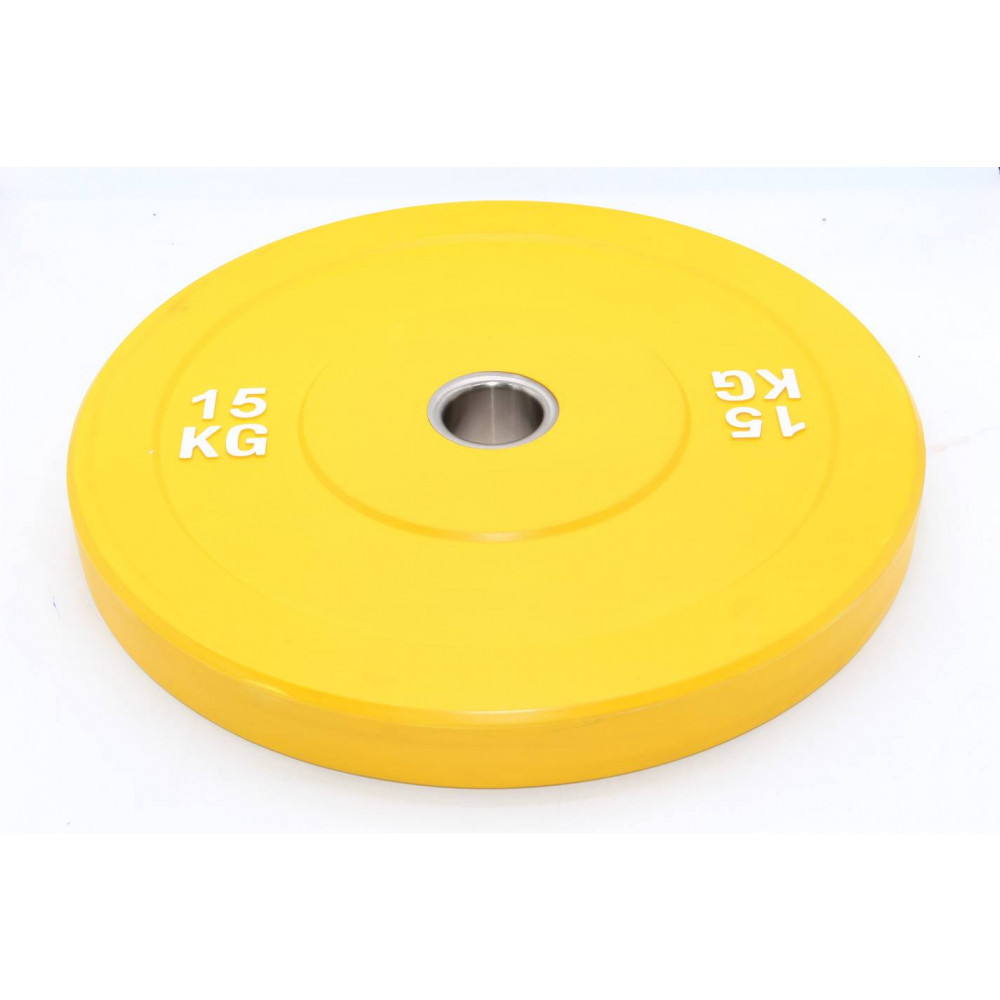 Մարմնամարզական ծանրաքար ռետինապատ սև սևով ամբողջական 15կգ-ոց քաշով