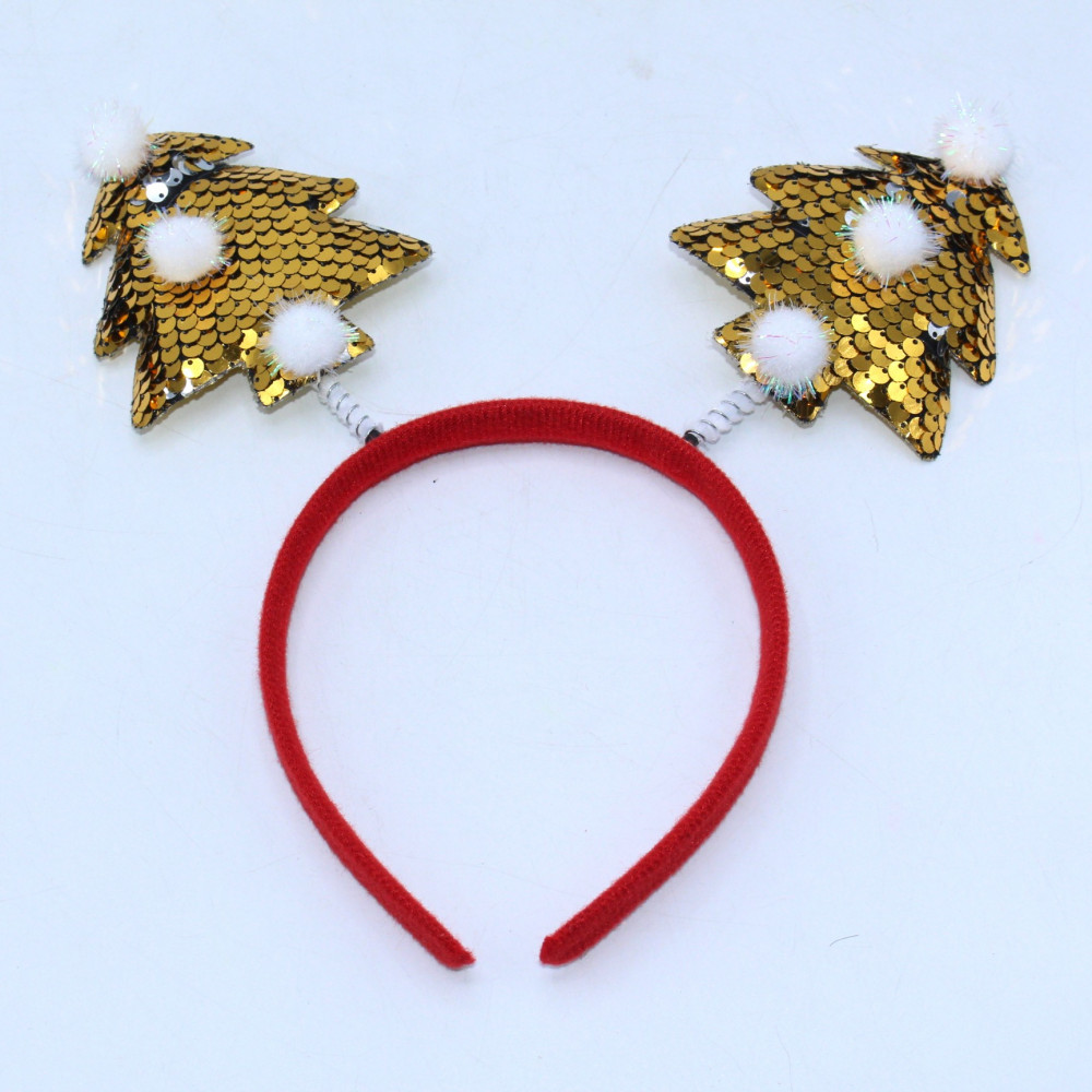 Տոնահանդեսային գլխազարդ աբադոկ 12հ-ոց, ամանորյա փոքրիկ զույգ տոնածառ