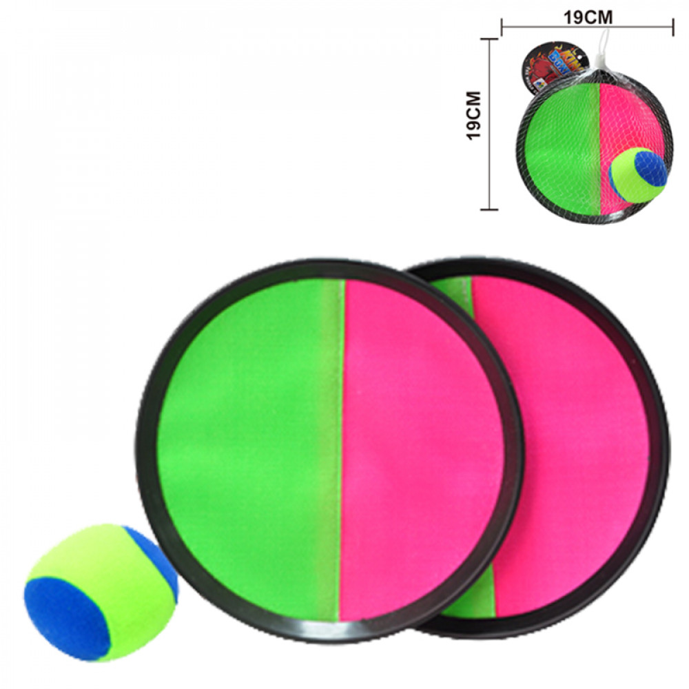 Խաղալիք կպչուն ռակետ 19սմ-ոց, ափսե ձեռքի 2հ-ոց իր գնդակով