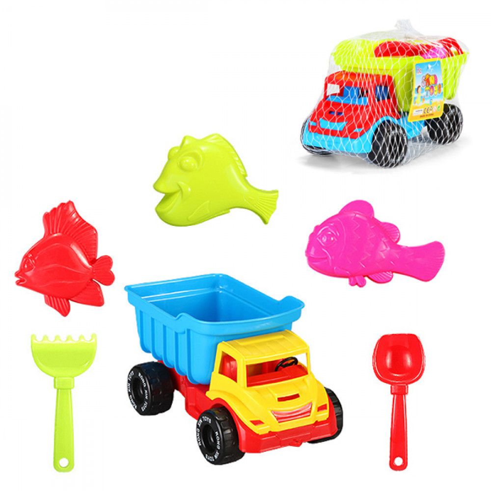 Խաղ բեռնատար մեքենա բահի հավաքածույով փոքր 6կտոր 23սմ-ոց