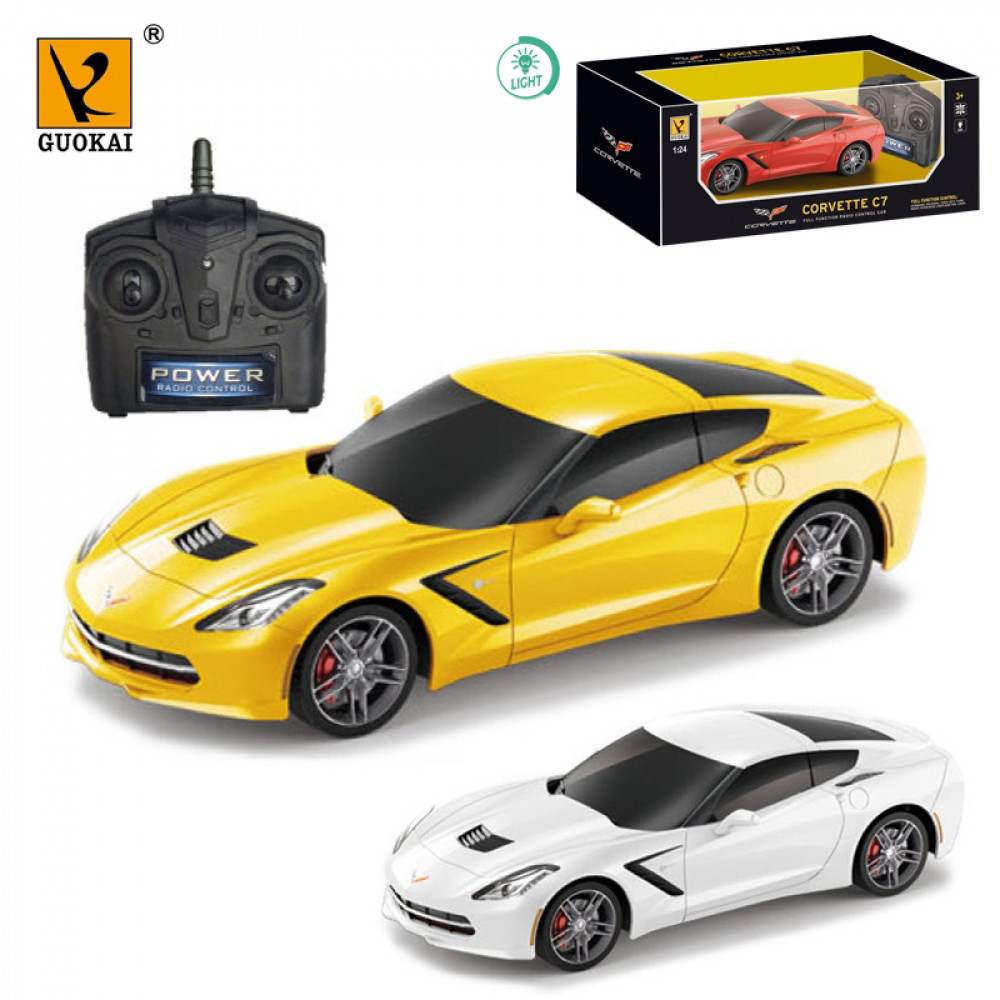 Մեքենա հեռակառավարմամբ Corvette Stingray Z51 1:24 մաշտաբի մոդել էլ-սնուցմամբ 3-գույն