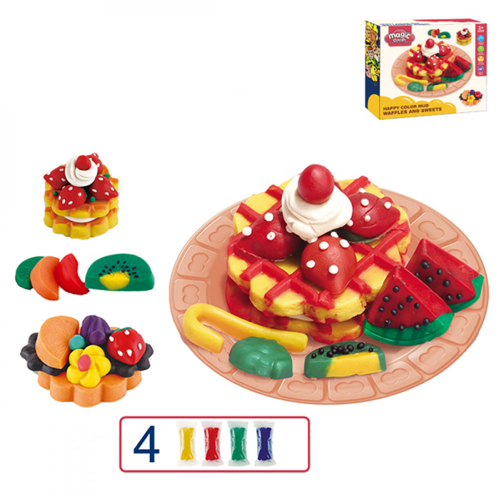 Խաղալիք պլաստիլինի հավաքածու իր ստեղծագործական խաղային պիցցայով /24pcs color clay set/ MD8024-34