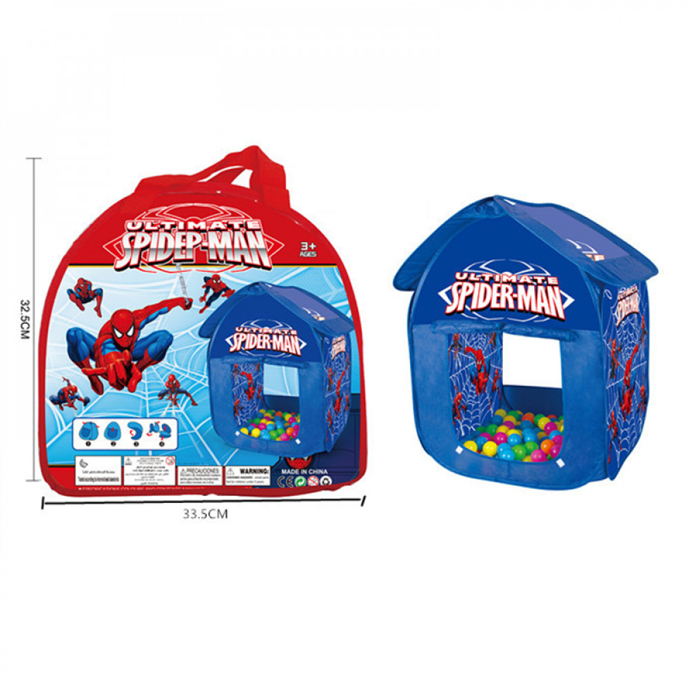 Խաղ մանկական տնակ վրան, Spider-man պատկերով, 70*70*90սմ