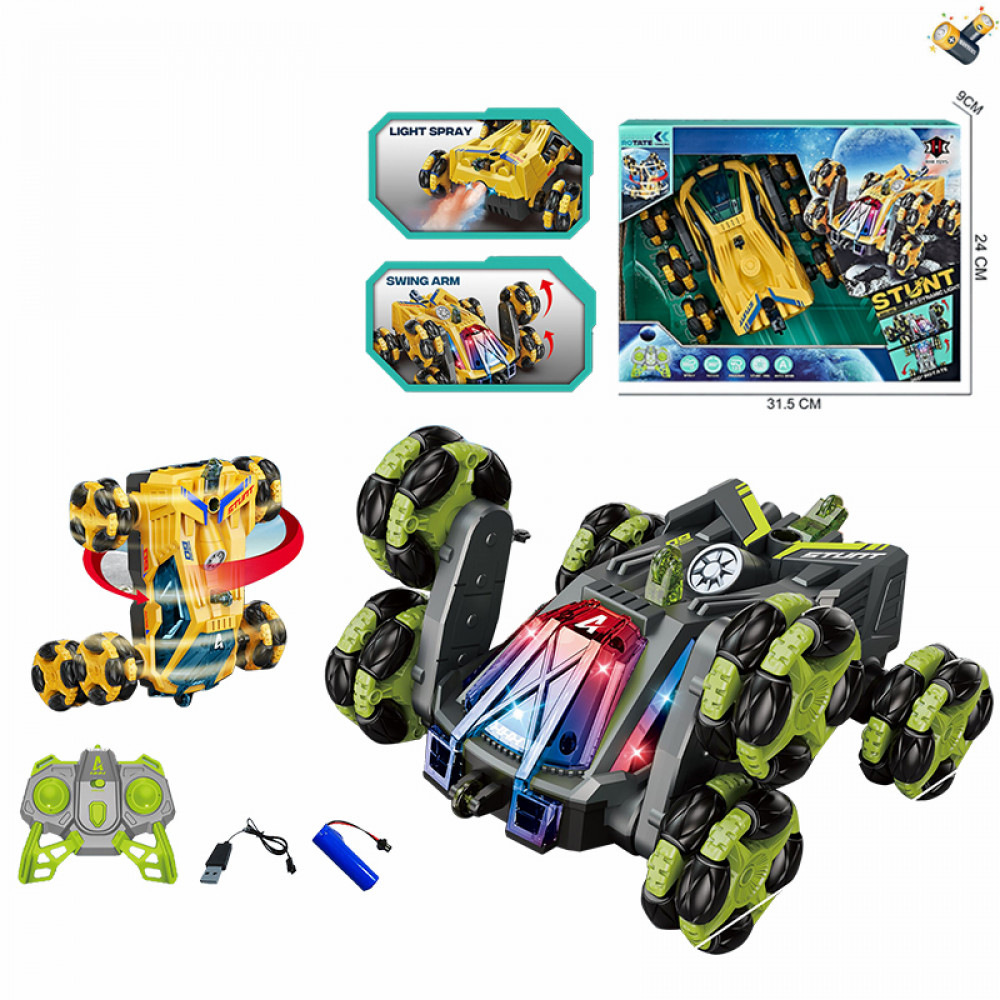 Մեքենա հեռակառավարման վահանակով տիեզերական դրիֆտ վեց անիվ կասկադյոռական