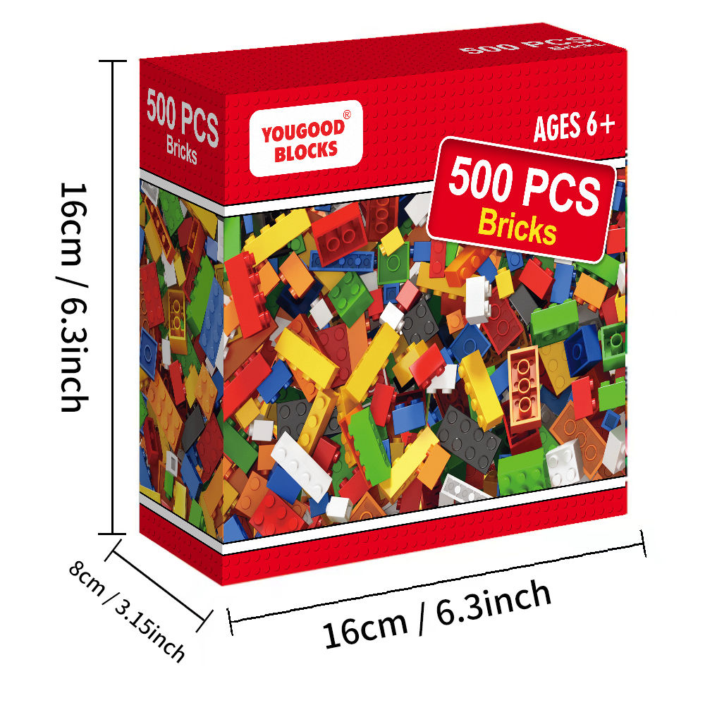 Խաղ լեգո տուփով փոքր 500-մանր խորանարդիկներով