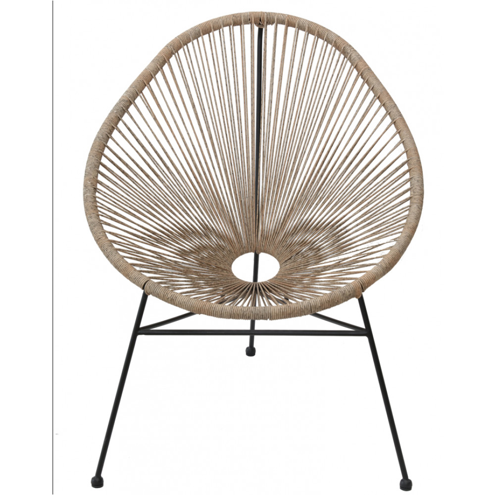 Պարտեզային ձվաձև աթոռ մետաղե հիմքով կապրոնե թել հյուսքով գույնը շականակագույն 73*80*88սմ