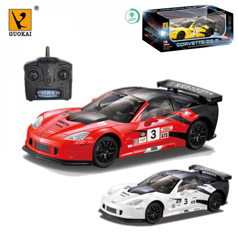Մեքենա հեռակառավարմամբ Corvette C6.R 1:18 մաշտաբի մոդել էլ-սնուցմամբ 3-գույն