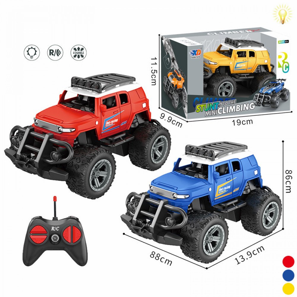 Մեքենա հեռակառավարման վահանակով փոքր ջիպ ամենագնաց 1։32 մաշտաբի 4-ուղղ․ 3-գույն