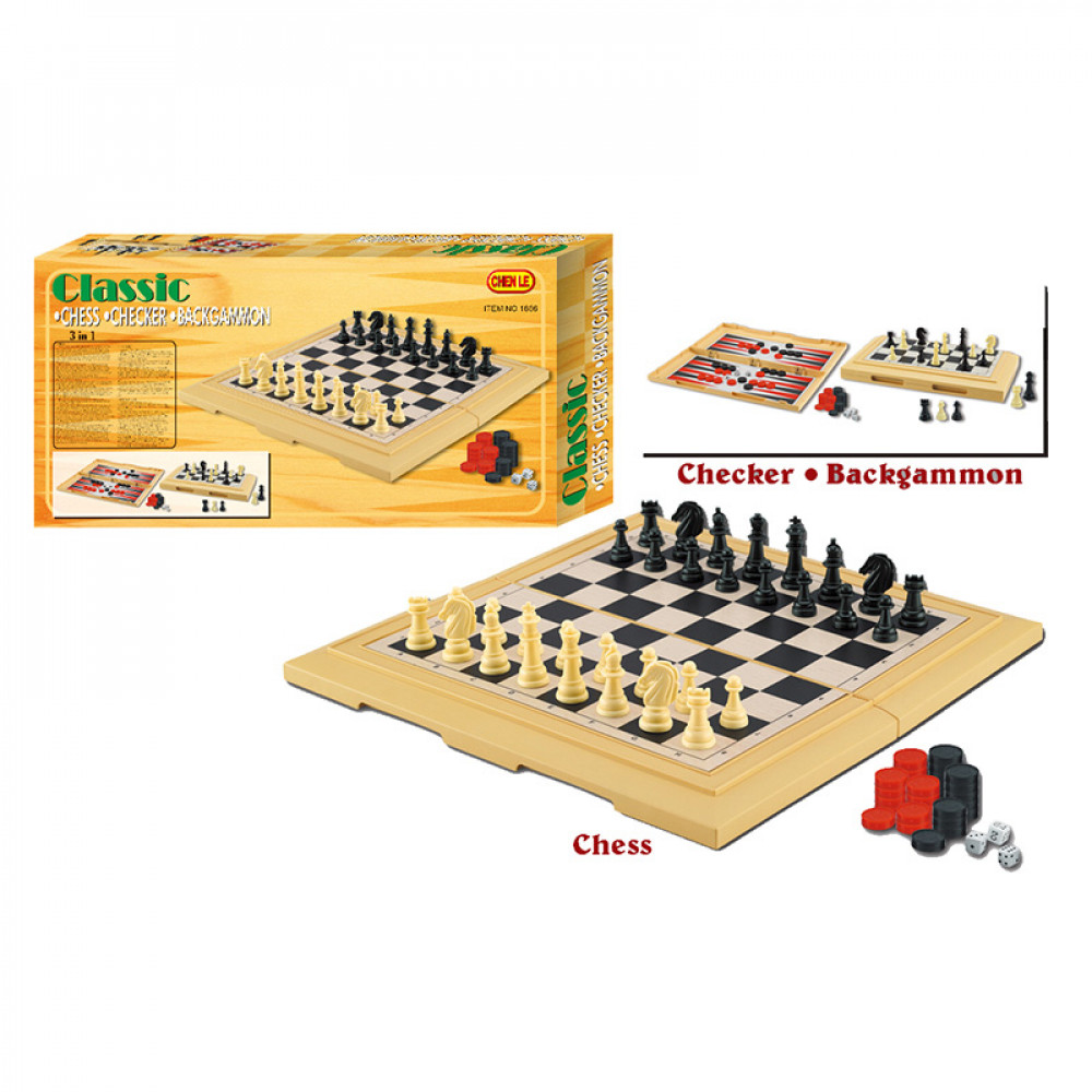 Խաղ շախմատ, շաշկի և նարդի 3-ը 1-ում