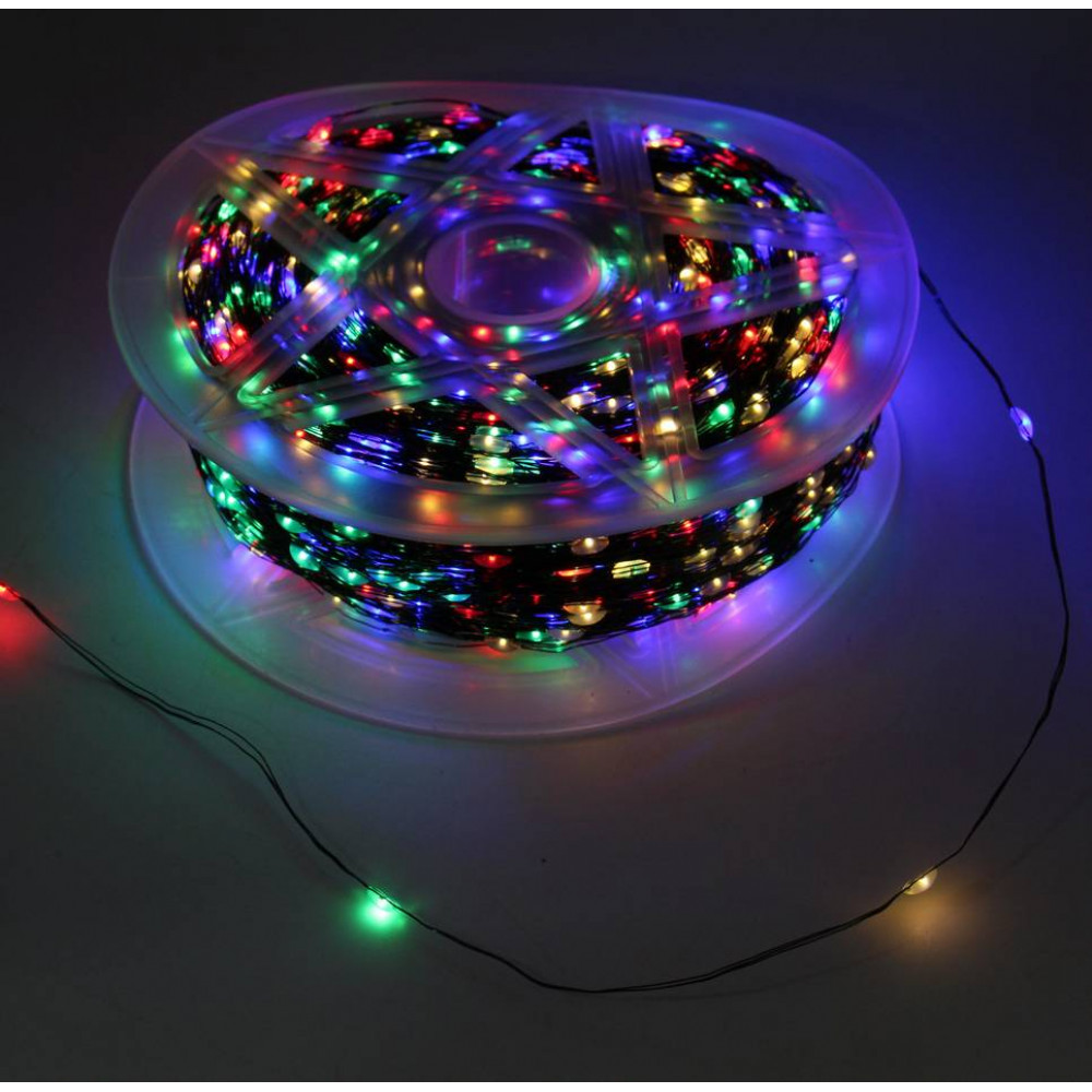 Լույս ամանորյա 3000 լամպ LED, գունավոր երանգ, կանաչ մետաղալար 300մ-ոց, հեռակառավարմամբ TS3000L-GM