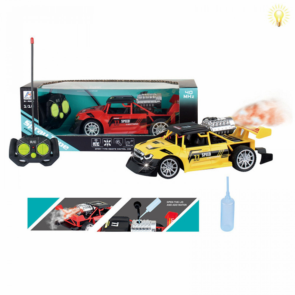 Մեքենա սփրեյ ծխով հեռակառավարման վահանակով 1:18 5ուղղությամբ