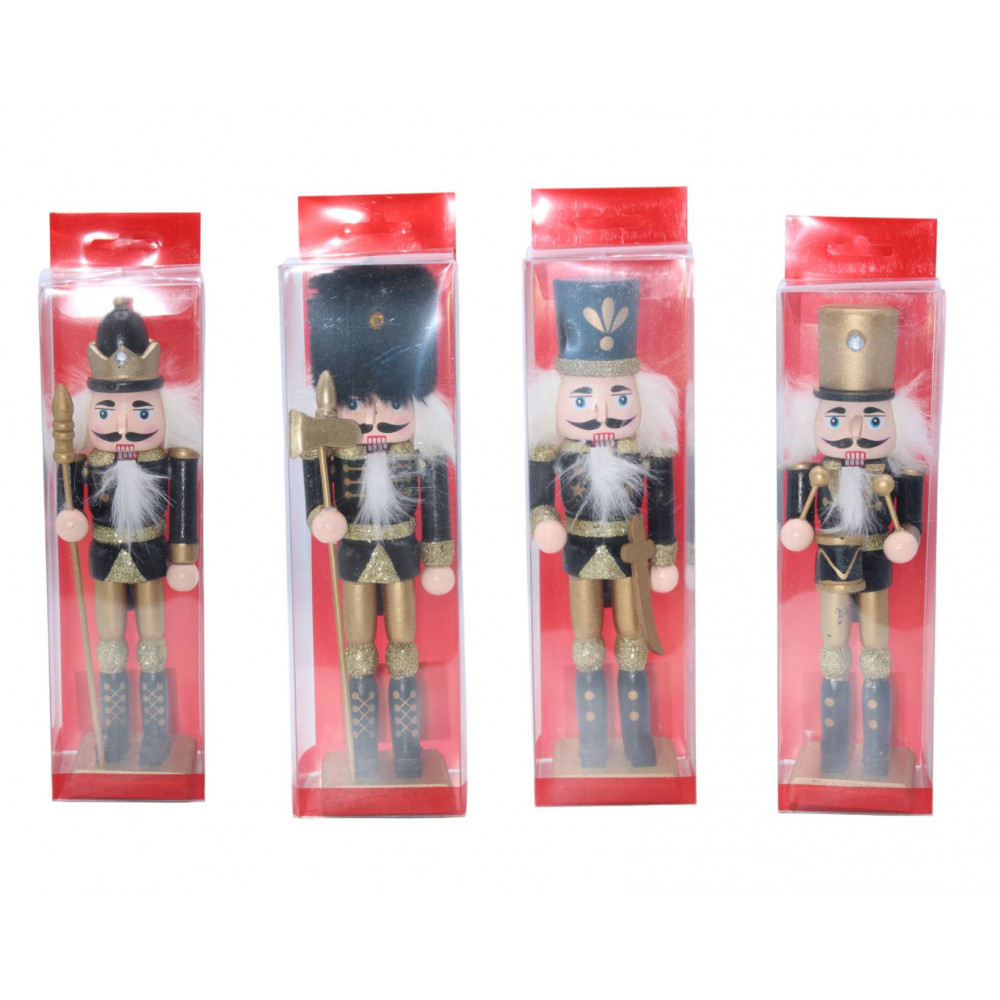 Սուրբ Ծննդյան փայտե մարդուկներ (Щелкунчик) 1հ-ոց տուփով, 18սմ-ոց ամանորյա զարդ