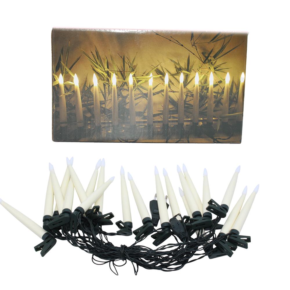 Լույս ամանորյայա 220v էլեկտրոնային սպիտակ մոմ լամպեր 20հ-ոց 8,5սմ-ոց շպիլկա ամրակով 7մ-ոց երկ