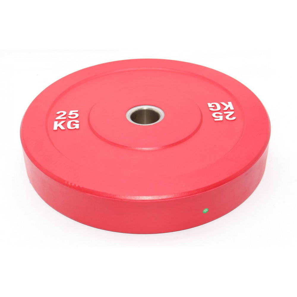 Մարմնամարզական ծանրաքար ռետինապատ սև սևով ամբողջական 25կգ-ոց քաշով