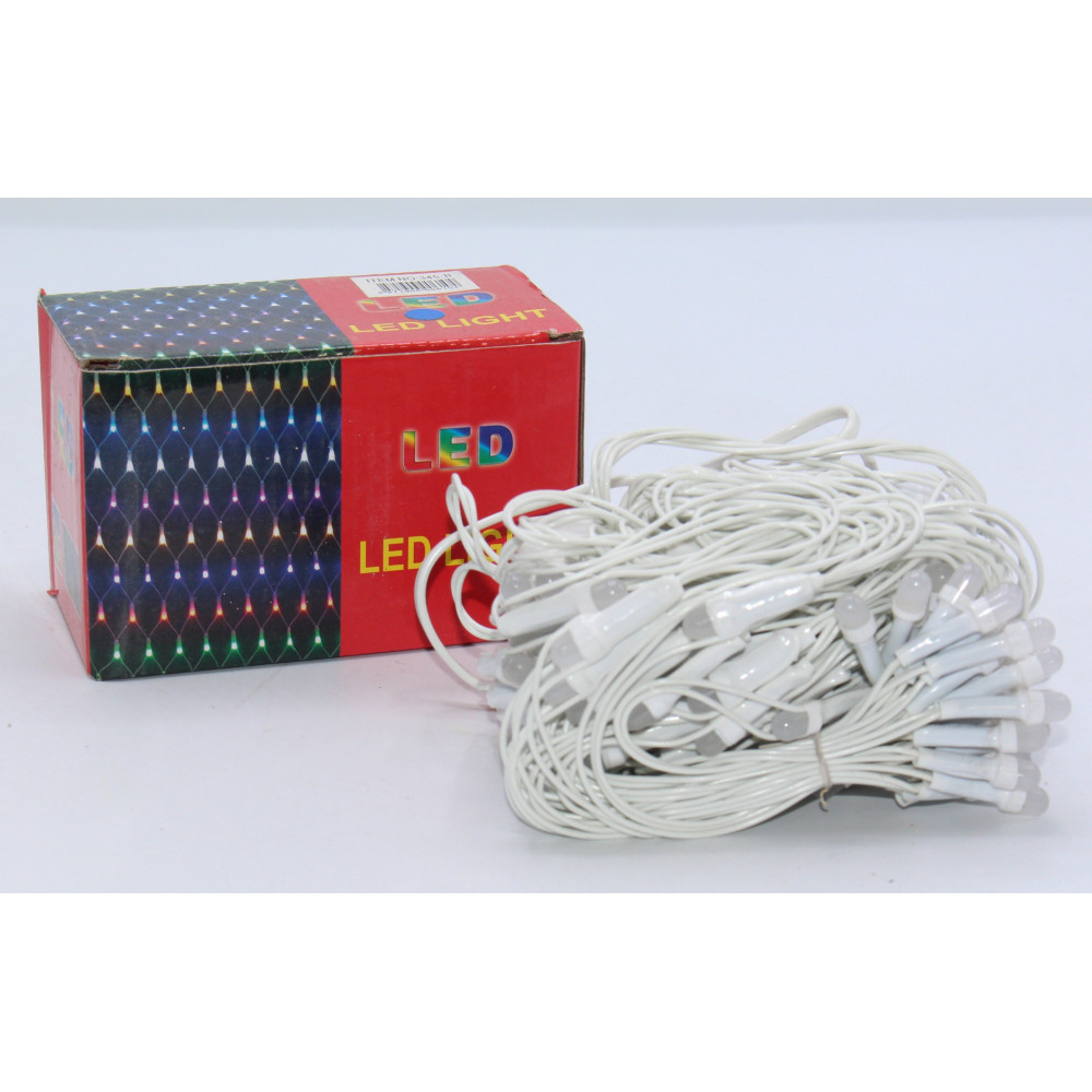 Լույս ամանորյա 120լամպ ցանց, 3մ*45սմ. սպիտակ լար, կապույտ երանգ