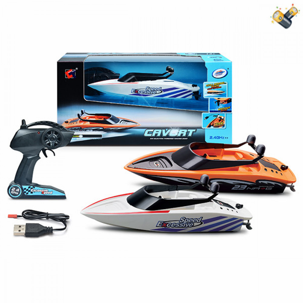 Մոտորանավակ հեռակառավարման վահանակով էլ-մարտկոցով արագընթաց նավակ