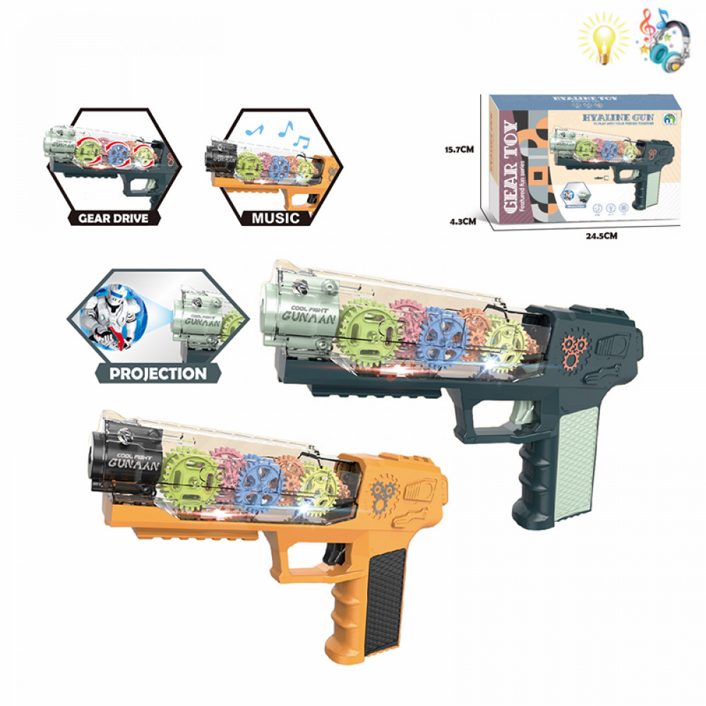 Ատրճանակ էլ․մարտկոցով երաժշտական թափանցիկ մեխանիզմով, լոյսային էֆեկտներով