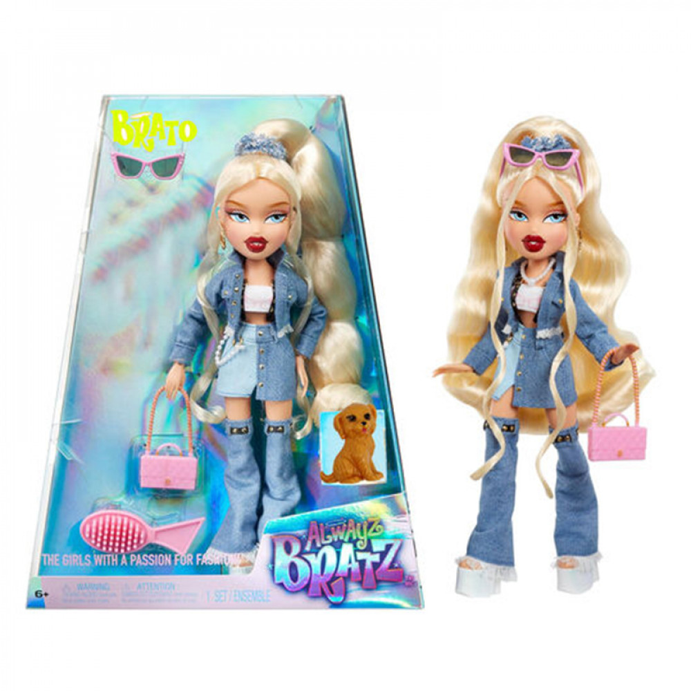 Տիկնիկ Brato 23սմ-ոց իր պայուսակով, սանրով, շնիկով և ակնոցով