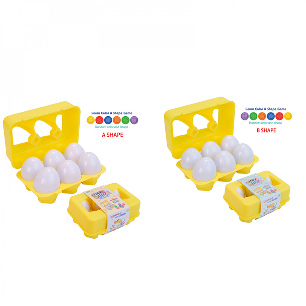 Խաղալիք հավկիթ 6հ-ոց երկրաչափական ձևավոր խորանարդիկներ 6-ձևերի և գույների