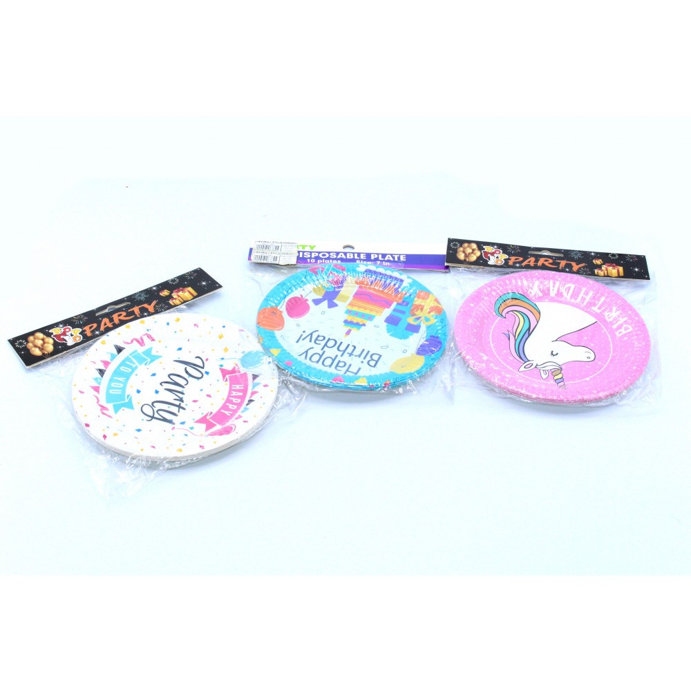 Թղթե ափսե 7"-ոց 10հ-ոց փաթեթավորմամբ վեց ձև, Disney մուլտ նկարներով