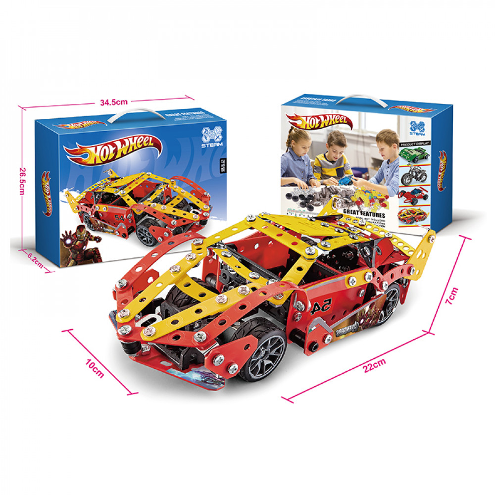 Կոնստրուկտր մետաղե 287-կտոր ամենագնաց Hot Wheel մրցարշավային մեքենա
