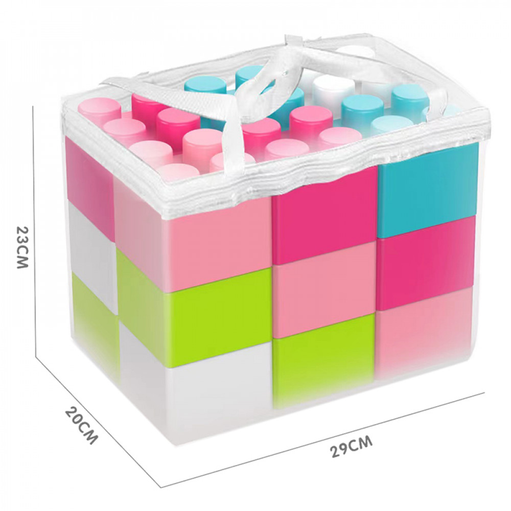 Լեգո խոշոր խորանարդիկներով 18կտոր (9,5սմ-ոց) իր պայուսակով