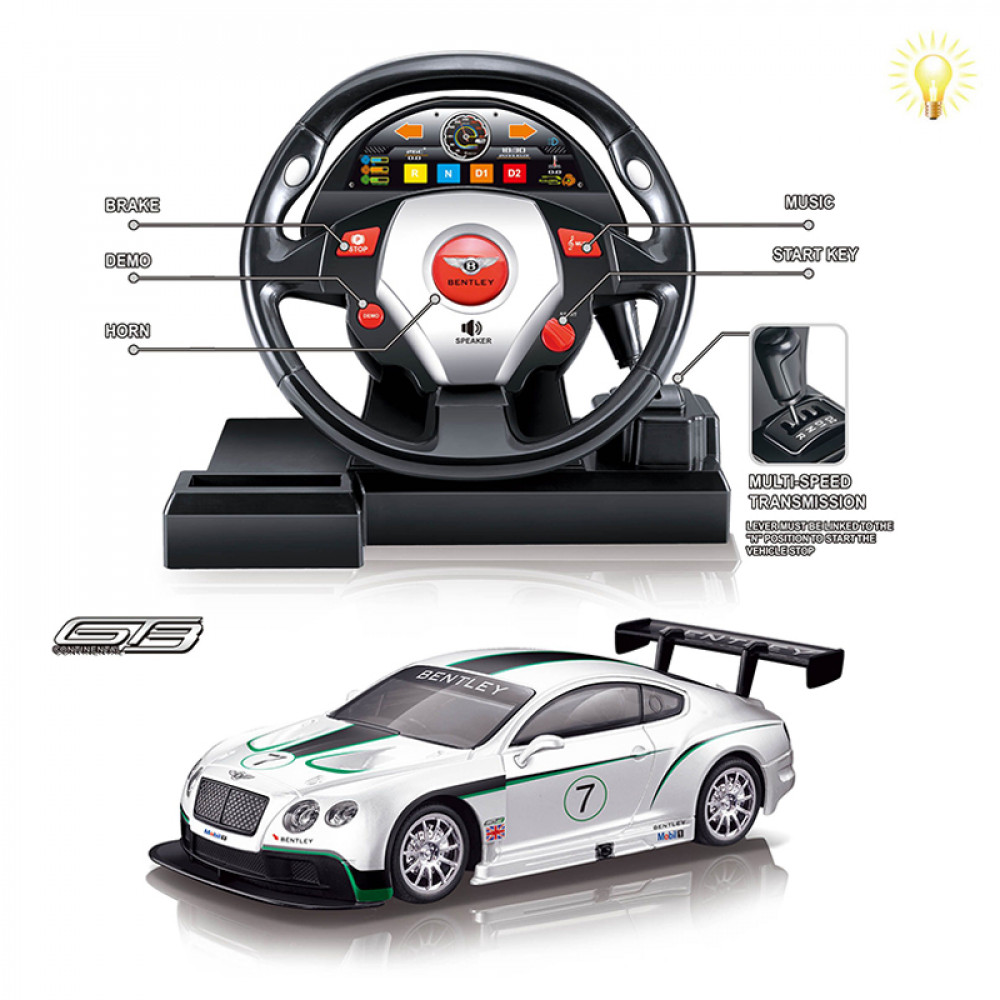 Մեքենա հեռակառավարման ղեկ վահանակով BENTL էլ-մարտկոցով 1:24, 4ուղղ. մոդել