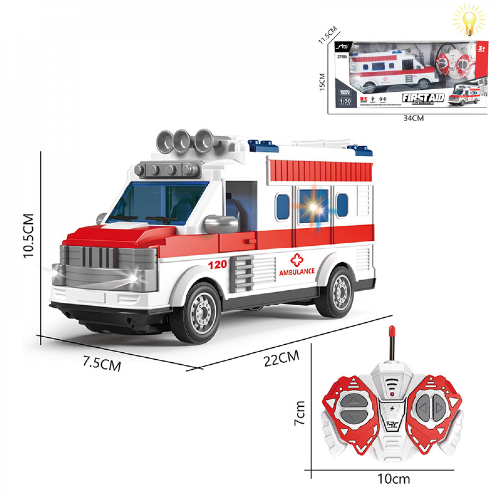 Մեքենա շտապօգնության 1:30մաշտաբի հեռակառավարման վահանակով