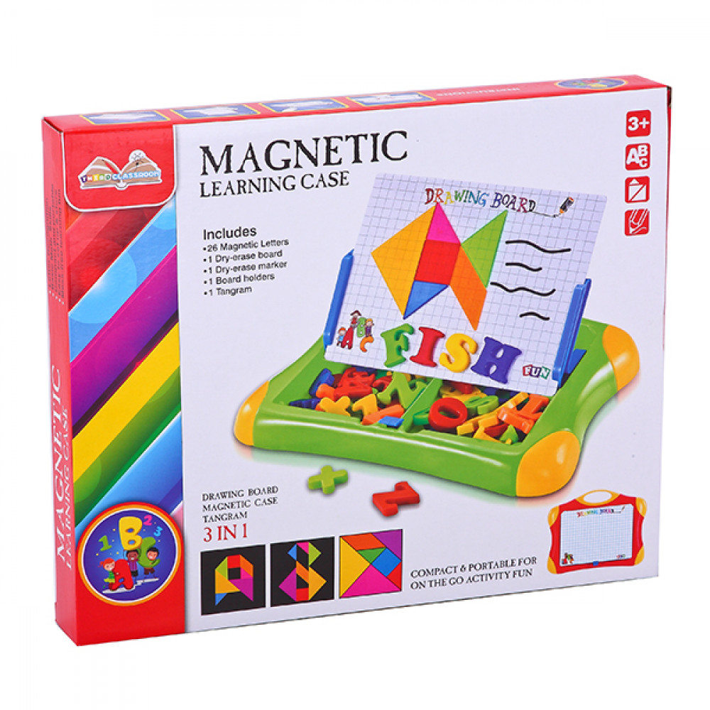 Մանկական նկարչական տախտակի հավաքածու իր մագնիտե տառեր և թվերով