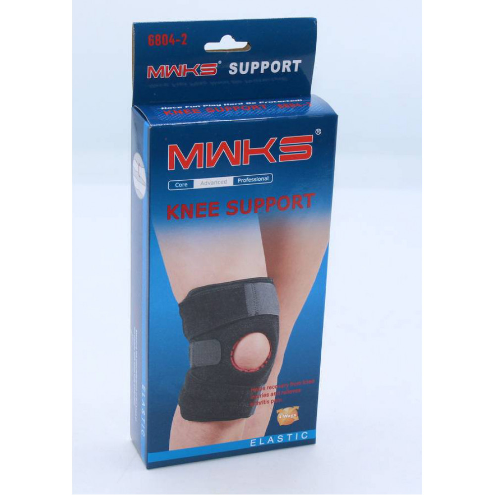 Մարմնամարզական ոտքի պաշտպանիչ ծնկի, գույնը սև երկու ձգման գոտիով, 1հ-ոց