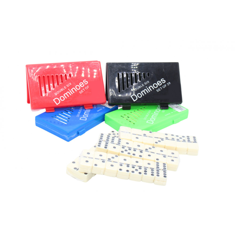 Խաղ դոմինո 9մմ-ոց խաղաքարերով պլաստիկե տուփով 17,5սմ