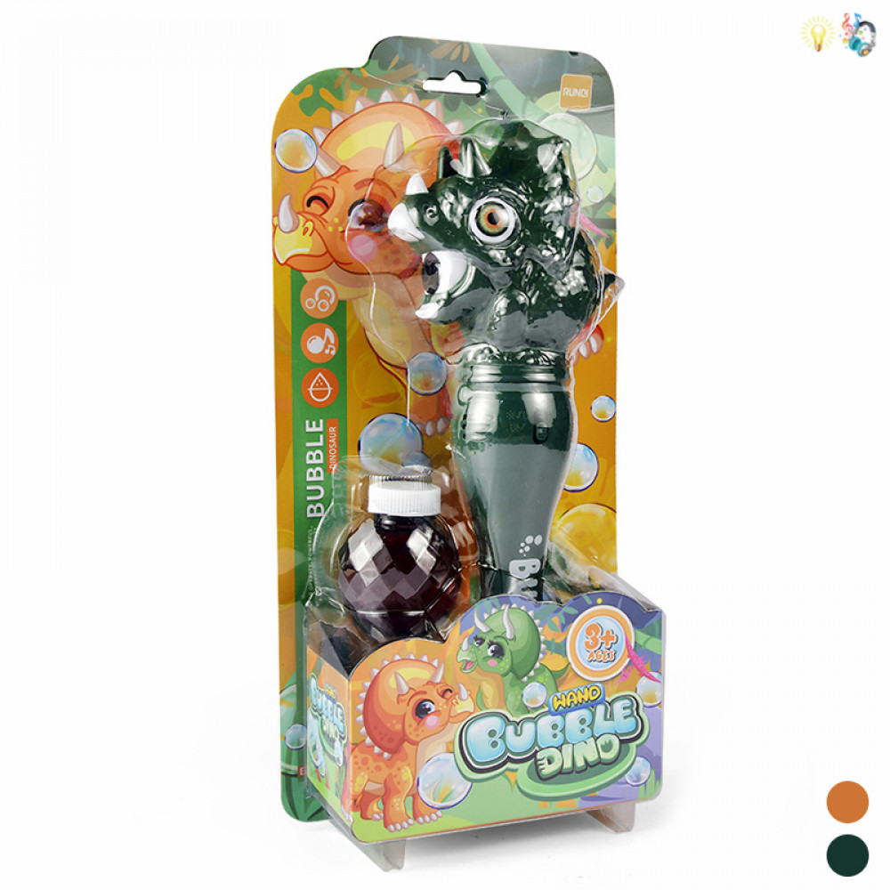 Խաղալիք դինոզավրի տեսքով ձող փայտիկ օճառաջուր պղպջակներ կրակող, էլ-սնուցմամբ