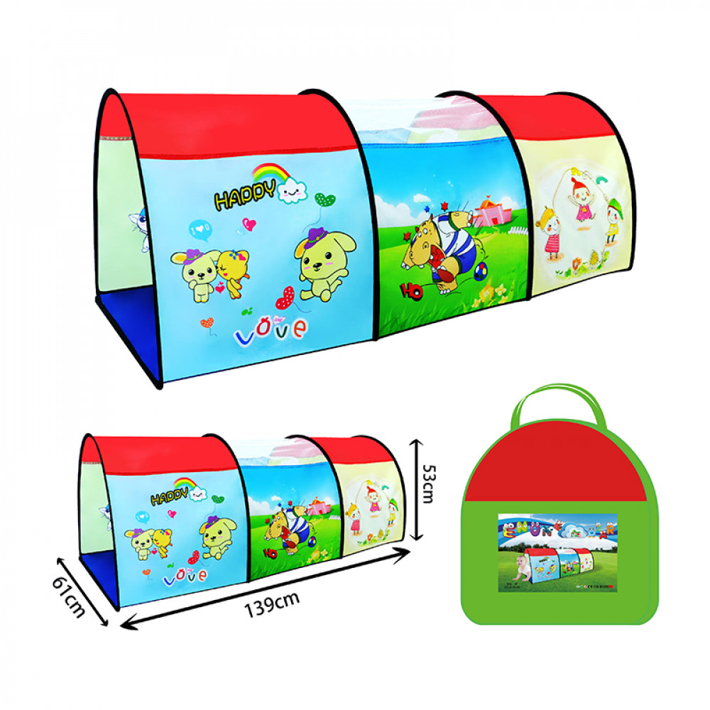 Մանկական խողովակաձև վրան թունել 139սմ*61սմ*53սմ բարձրության