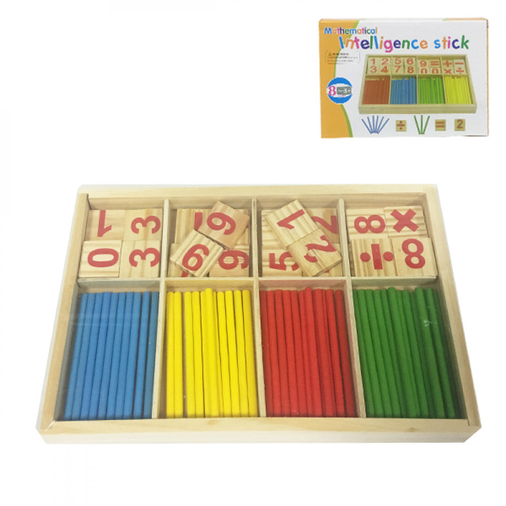 Խաղալիք փայտե փայտիկներով և թվերով տրամաբանական խաղ, ինտելեկտ զարգացնող