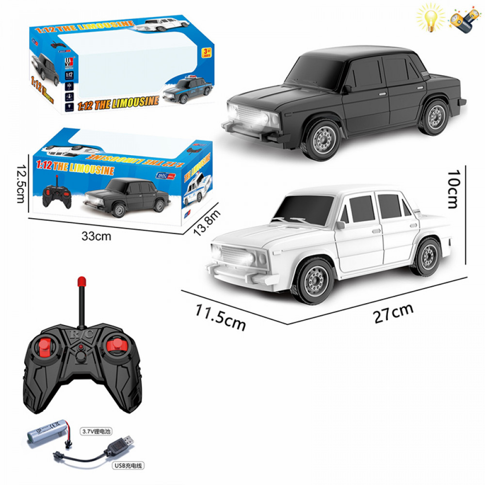 Մեքենա հեռակառավարման վահանակով էլ-մարտկոցով մոդել 1:12մաշտաբ Lada 06 2գույն