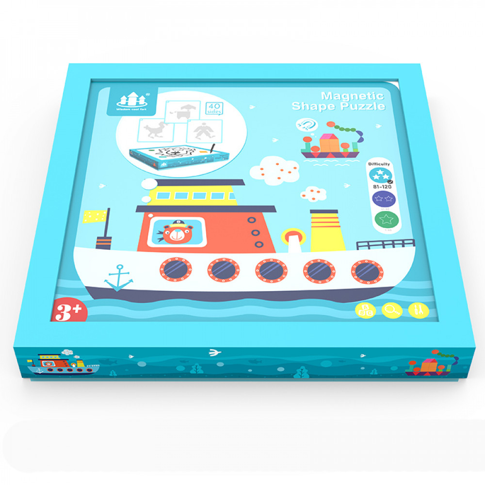 Խաղալիք փայտե փազլ մագնիտե 120կտոր