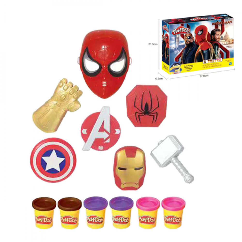 Խաղ պլաստիրինե հավաքածու Spider-man իր խաղային հավաքածույով, դիմակով