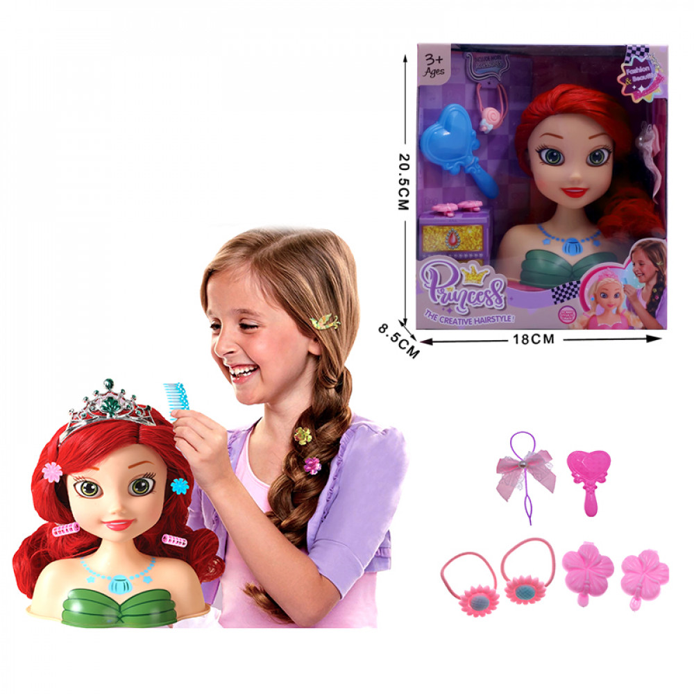 Տիկնիկ Princess տուփով ջրահարս կիսամարմին իր զարդարման աքսեսուարներով, մոդել 2615-251