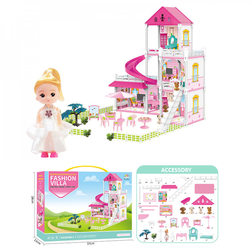 Խաղ տնակ տիկնիկի Villa իր հավաքածույով, միջին