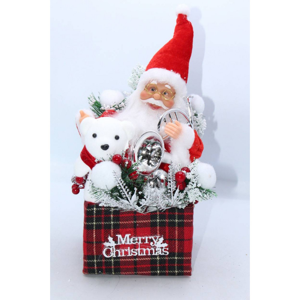 Սուրբ Ծննդյան զարդարանք 30*15սմ, ձմեռ պապով