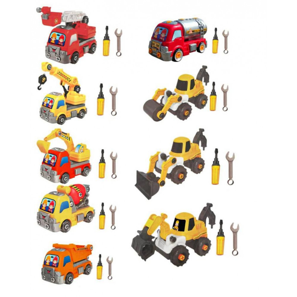 Խաղ լեգո իր պտտակով,շինարարական մեքենաներ քանդվող և հավաքվող