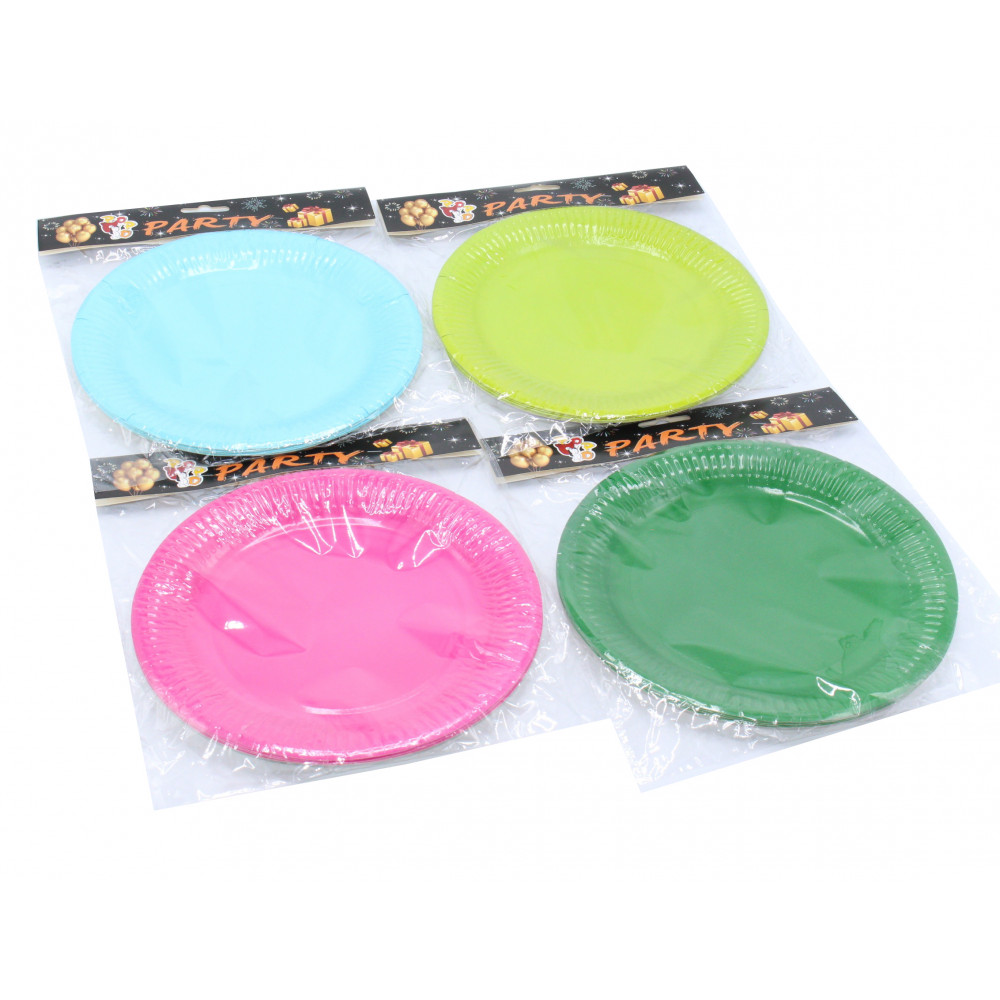 Թղթե ափսե 9"-ոց 10հ-ոց փաթեթավորմամբ միագույն, իննը երանգ