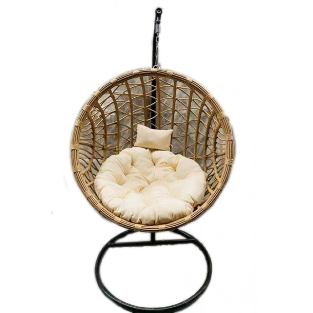 Պարտեզային կախովի ճոճաթոռ՝ իր մետաղյա ոտք հենակով /100*100*72CM