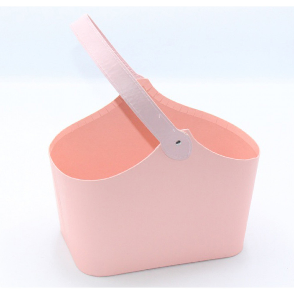 Ծաղկի և նվերի տուփ 1հ-ոց իր լենտ բռնակով, գույնը վարդագույն /23.2x18x17սմ