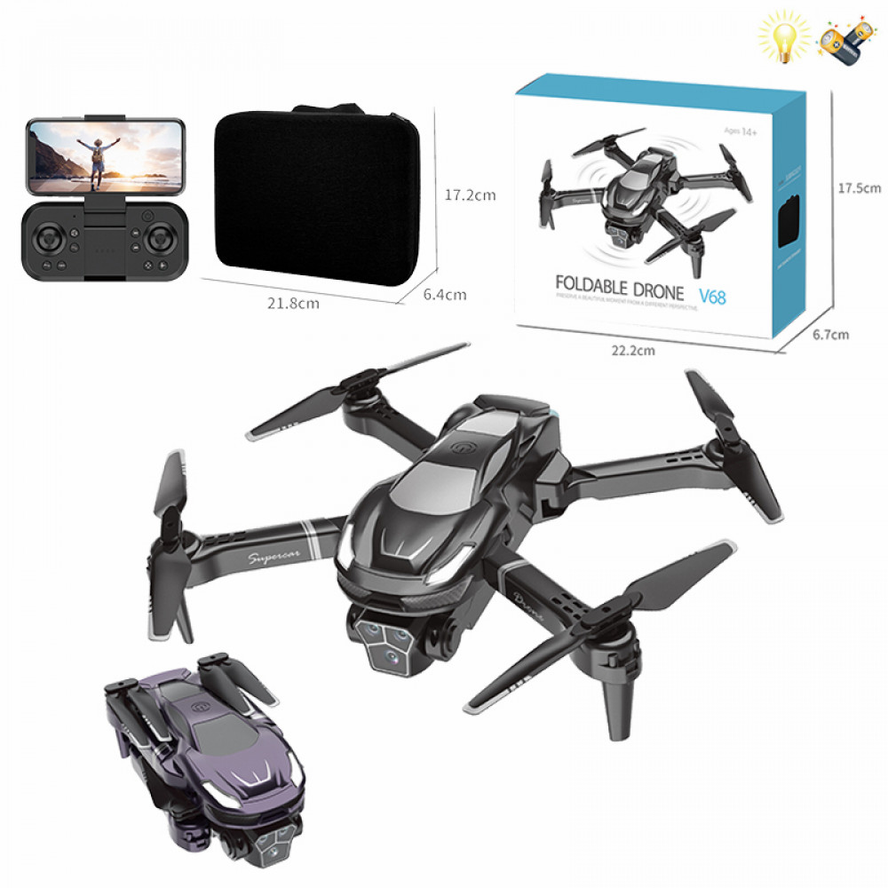 Ուղղաթիռ դռոն էլ-մարտկոցով HD 3 տեսախցիկով 6ուղղ․ առանց խոզանակի