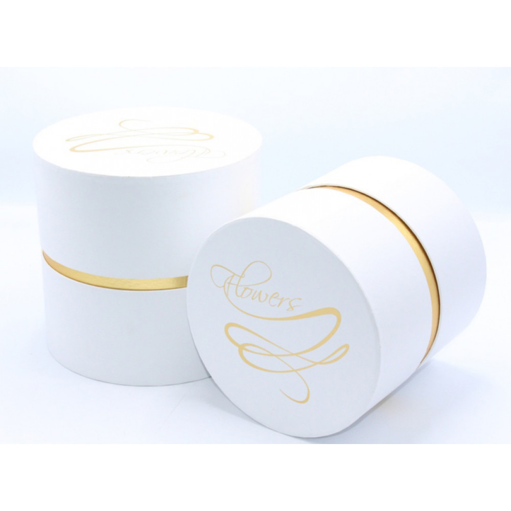 Նվերի տուփ 2հ-ոց կլոր երկշերտ. գույնը սպիտակ /L:21x21x20սմ