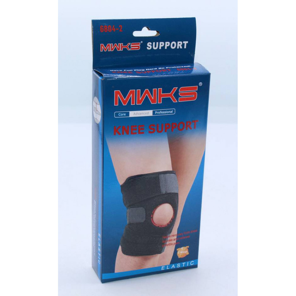 Մարմնամարզական ոտքի պաշտպանիչ ծնկի, գույնը սև երեք ձգման գոտիով KangLu, 1հ-ոց