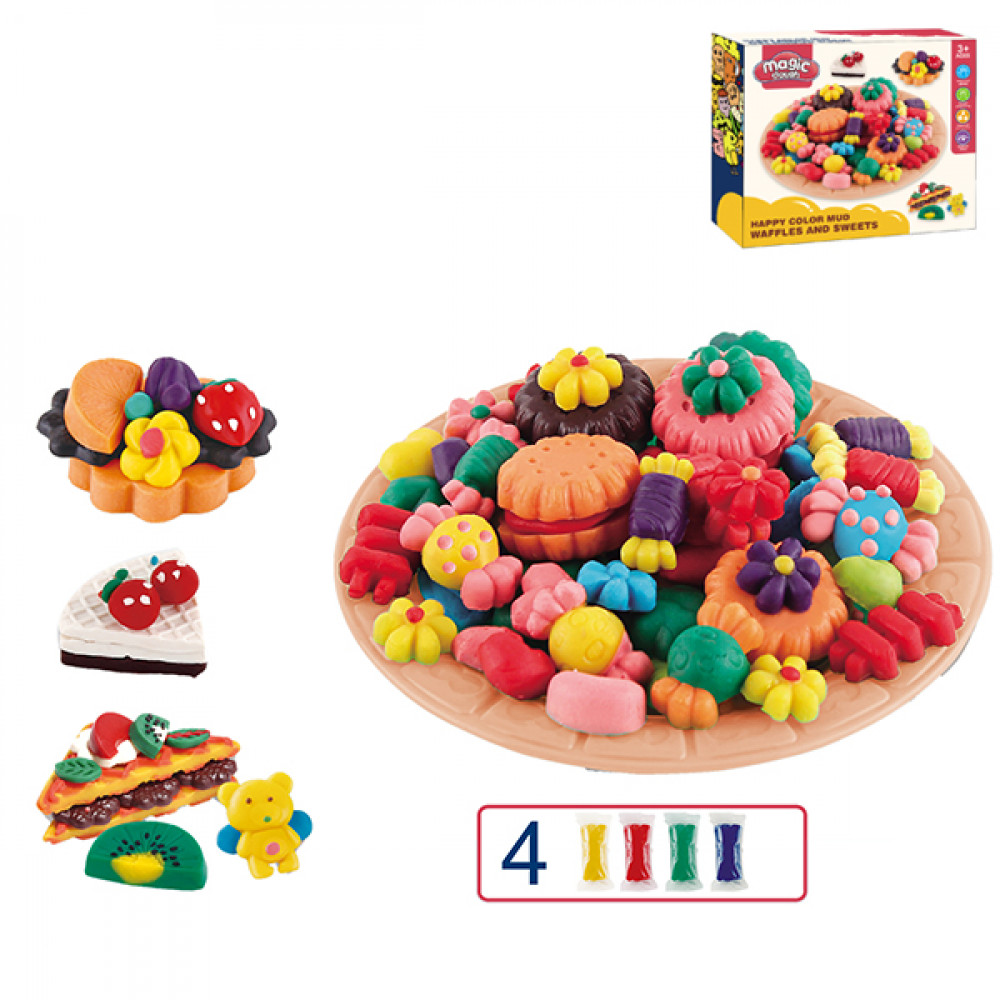 Խաղալիք պլաստիլինի հավաքածու իր ստեղծագործական խաղային քաղցրավենիոքով /24pcs color clay/ MD8024-12